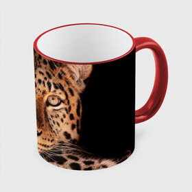 Кружка 3D с принтом Леопард в Курске, керамика | ёмкость 330 мл | Тематика изображения на принте: гепард | грация | дикая кошка | добыча | животные | леопард | ловкость | опасность | пятна | хищник | ягуар