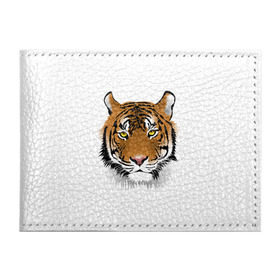 Обложка для студенческого билета с принтом Морда тигра в Курске, натуральная кожа | Размер: 11*8 см; Печать на всей внешней стороне | зверь | кошка | полосы | тигр | хищник