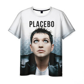 Мужская футболка 3D с принтом Плацебо в Курске, 100% полиэфир | прямой крой, круглый вырез горловины, длина до линии бедер | Тематика изображения на принте: placebo | брайан молко | молко | плацебо | плейсибо | плэйсибо