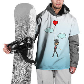 Накидка на куртку 3D с принтом Жених на шарике в Курске, 100% полиэстер |  | Тематика изображения на принте: 14 февраля | день святого валентина | для двоих | для жениха | для мужа | жених | любовь | молодожены | муж | свадьба