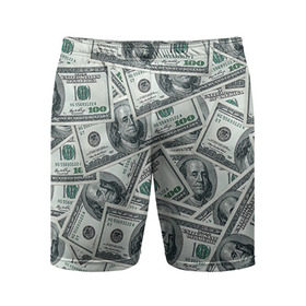 Мужские шорты 3D спортивные с принтом Банкноты в Курске,  |  | dollars | swag | бабло | банкноты | деньги | доллары | кеш | сваг | свег | свэг