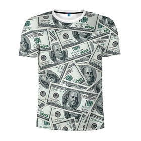 Мужская футболка 3D спортивная с принтом Банкноты в Курске, 100% полиэстер с улучшенными характеристиками | приталенный силуэт, круглая горловина, широкие плечи, сужается к линии бедра | dollars | swag | бабло | банкноты | деньги | доллары | кеш | сваг | свег | свэг