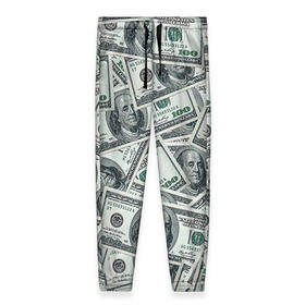 Женские брюки 3D с принтом Банкноты в Курске, полиэстер 100% | прямой крой, два кармана без застежек по бокам, с мягкой трикотажной резинкой на поясе и по низу штанин. В поясе для дополнительного комфорта — широкие завязки | dollars | swag | бабло | банкноты | деньги | доллары | кеш | сваг | свег | свэг
