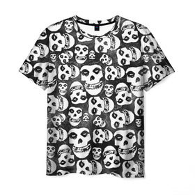 Мужская футболка 3D с принтом Misfits в Курске, 100% полиэфир | прямой крой, круглый вырез горловины, длина до линии бедер | misfits | skull | swag | группа | рок | сваг | свег | свэг | череп