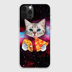 Чехол для iPhone 12 Pro Max с принтом Кот с едой в Курске, Силикон |  | Тематика изображения на принте: art | cat | pizza | space | еда | космос | кот | кот в космосе | кот с едой | котенок | котик | пицца