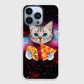 Чехол для iPhone 13 Pro с принтом Кот с едой в Курске,  |  | art | cat | pizza | space | еда | космос | кот | кот в космосе | кот с едой | котенок | котик | пицца