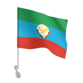 Флаг для автомобиля с принтом Дагестан в Курске, 100% полиэстер | Размер: 30*21 см | 05 | аварец | аварка | дагестанец | дагестанка | дагистан | кавказ