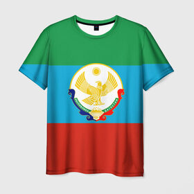 Мужская футболка 3D с принтом Дагестан в Курске, 100% полиэфир | прямой крой, круглый вырез горловины, длина до линии бедер | 05 | аварец | аварка | дагестанец | дагестанка | дагистан | кавказ