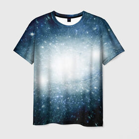 Мужская футболка 3D с принтом Центр Вселенной в Курске, 100% полиэфир | прямой крой, круглый вырез горловины, длина до линии бедер | Тематика изображения на принте: вселенная | галактика | звёзды | комета | космос | метеориты | метеоры | млечный путь | планеты | солнечная система