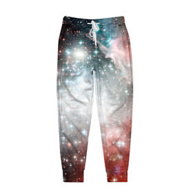 Мужские брюки 3D с принтом Космические красоты в Курске, 100% полиэстер | манжеты по низу, эластичный пояс регулируется шнурком, по бокам два кармана без застежек, внутренняя часть кармана из мелкой сетки | вселенная | галактика | звезды | планеты | туманность