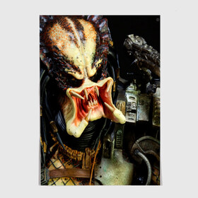 Постер с принтом Чужой в Курске, 100% бумага
 | бумага, плотность 150 мг. Матовая, но за счет высокого коэффициента гладкости имеет небольшой блеск и дает на свету блики, но в отличии от глянцевой бумаги не покрыта лаком | predator | инопланетяне | пришелец