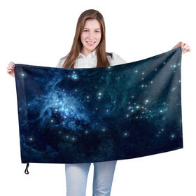 Флаг 3D с принтом Слияние галактик в Курске, 100% полиэстер | плотность ткани — 95 г/м2, размер — 67 х 109 см. Принт наносится с одной стороны | Тематика изображения на принте: вселенная | галактика | звёзды | комета | космос | метеориты | метеоры | созвездия