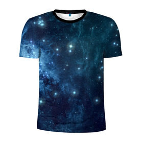 Мужская футболка 3D спортивная с принтом Слияние галактик в Курске, 100% полиэстер с улучшенными характеристиками | приталенный силуэт, круглая горловина, широкие плечи, сужается к линии бедра | вселенная | галактика | звёзды | комета | космос | метеориты | метеоры | созвездия