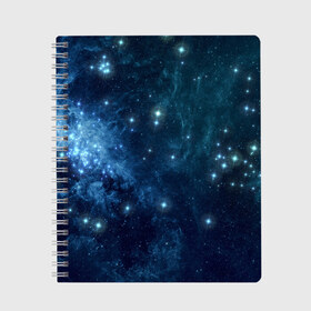 Тетрадь с принтом Слияние галактик в Курске, 100% бумага | 48 листов, плотность листов — 60 г/м2, плотность картонной обложки — 250 г/м2. Листы скреплены сбоку удобной пружинной спиралью. Уголки страниц и обложки скругленные. Цвет линий — светло-серый
 | вселенная | галактика | звёзды | комета | космос | метеориты | метеоры | созвездия