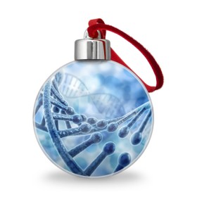 Ёлочный шар с принтом Молекула ДНК в Курске, Пластик | Диаметр: 77 мм | dna | биохимия | внешность | ген | генетика | днк | молекула | наследственность | спираль | способности | структура | характер | черты