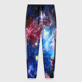 Мужские брюки 3D с принтом Звезды в Курске, 100% полиэстер | манжеты по низу, эластичный пояс регулируется шнурком, по бокам два кармана без застежек, внутренняя часть кармана из мелкой сетки | вселенная | ночь