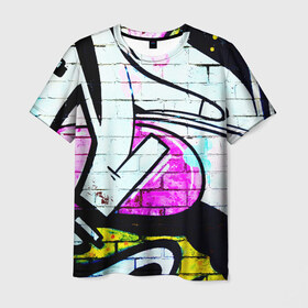 Мужская футболка 3D с принтом Абстрактный в Курске, 100% полиэфир | прямой крой, круглый вырез горловины, длина до линии бедер | граффити | искусство
