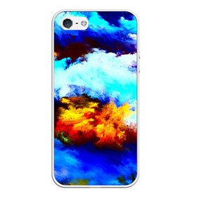 Чехол силиконовый для Телефон Apple iPhone 5/5S с принтом Grunge в Курске, Силикон | Область печати: задняя сторона чехла, без боковых панелей | абстракция | абстракция красок | арт | брызги | краска | цветные | штрихи
