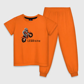 Детская пижама хлопок с принтом Лего мотоцикл в Курске, 100% хлопок |  брюки и футболка прямого кроя, без карманов, на брюках мягкая резинка на поясе и по низу штанин
 | lego | конструктор | лего | мотоцикл