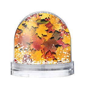 Снежный шар с принтом Осень на дворе в Курске, Пластик | Изображение внутри шара печатается на глянцевой фотобумаге с двух сторон | Тематика изображения на принте: бордовый | жёлтый | красный | листва | листья