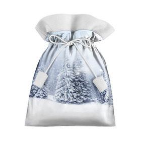Подарочный 3D мешок с принтом Зимняя пора в Курске, 100% полиэстер | Размер: 29*39 см | вьюга | горы | зима | лес | метель | мороз | пейзаж | пурга | снег | снегопад | сосулька | стужа | сугроб | холод