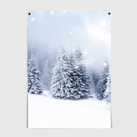 Постер с принтом Зимняя пора в Курске, 100% бумага
 | бумага, плотность 150 мг. Матовая, но за счет высокого коэффициента гладкости имеет небольшой блеск и дает на свету блики, но в отличии от глянцевой бумаги не покрыта лаком | вьюга | горы | зима | лес | метель | мороз | пейзаж | пурга | снег | снегопад | сосулька | стужа | сугроб | холод