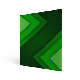 Холст квадратный с принтом Зелёные стрелы в Курске, 100% ПВХ |  | геометрия | зеленый | полосы