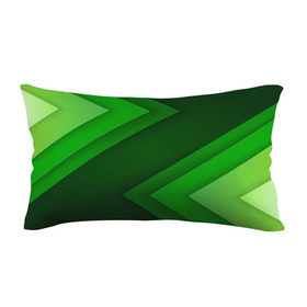 Подушка 3D антистресс с принтом Зелёные стрелы в Курске, наволочка — 100% полиэстер, наполнитель — вспененный полистирол | состоит из подушки и наволочки на молнии | геометрия | зеленый | полосы