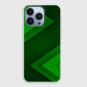 Чехол для iPhone 13 Pro с принтом Зелёные стрелы в Курске,  |  | геометрия | зеленый | полосы