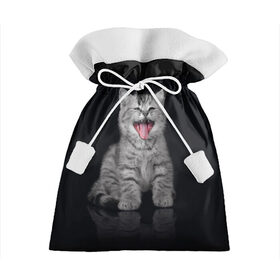 Подарочный 3D мешок с принтом Котёнок в Курске, 100% полиэстер | Размер: 29*39 см | Тематика изображения на принте: киса | киска | котёнок | котик | котяра | кошак | кошка | маленький | милый | мяу | няша | пушистый | сладкий | смешной | хороший