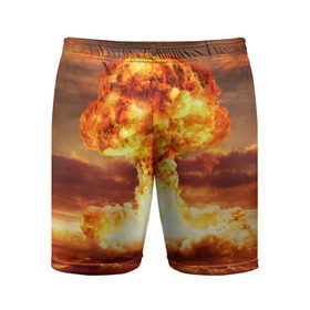 Мужские шорты 3D спортивные с принтом Атомный взрыв в Курске,  |  | агрессия | атомный взрыв | водородная бомба | вспышка | гриб | огонь | пламя | ударная волна | уничтожение | урон | ядерный удар