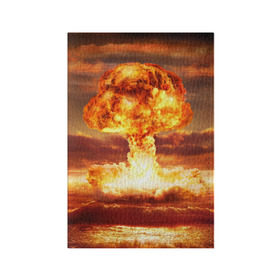 Обложка для паспорта матовая кожа с принтом Атомный взрыв в Курске, натуральная матовая кожа | размер 19,3 х 13,7 см; прозрачные пластиковые крепления | агрессия | атомный взрыв | водородная бомба | вспышка | гриб | огонь | пламя | ударная волна | уничтожение | урон | ядерный удар