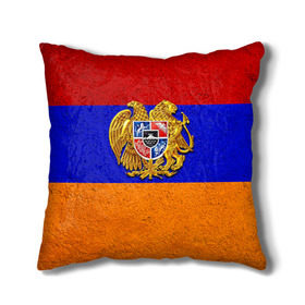 Подушка 3D с принтом Армения в Курске, наволочка – 100% полиэстер, наполнитель – холлофайбер (легкий наполнитель, не вызывает аллергию). | состоит из подушки и наволочки. Наволочка на молнии, легко снимается для стирки | армения | армянин | армянский | национальный | нация | флаг | флаги