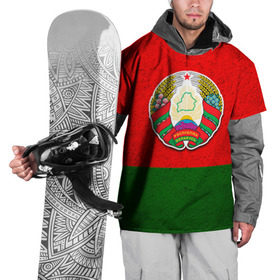 Накидка на куртку 3D с принтом Белоруссия в Курске, 100% полиэстер |  | беларус | беларусь | белорус | белоруссия | белорусский | национальный | нация | флаг | флаги