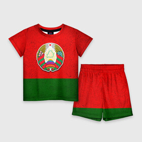 Детский костюм с шортами 3D с принтом Белоруссия в Курске,  |  | беларус | беларусь | белорус | белоруссия | белорусский | национальный | нация | флаг | флаги