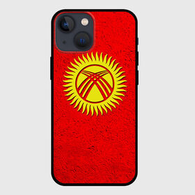 Чехол для iPhone 13 mini с принтом Киргизия в Курске,  |  | Тематика изображения на принте: киргиз | киргизия | киргизский | кыргызстан | национальный | нация | флаг | флаги