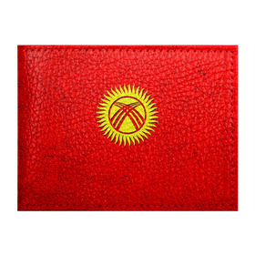 Обложка для студенческого билета с принтом Киргизия в Курске, натуральная кожа | Размер: 11*8 см; Печать на всей внешней стороне | киргиз | киргизия | киргизский | кыргызстан | национальный | нация | флаг | флаги