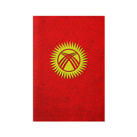 Обложка для паспорта матовая кожа с принтом Киргизия в Курске, натуральная матовая кожа | размер 19,3 х 13,7 см; прозрачные пластиковые крепления | Тематика изображения на принте: киргиз | киргизия | киргизский | кыргызстан | национальный | нация | флаг | флаги