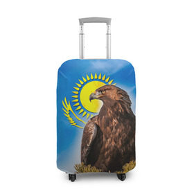 Чехол для чемодана 3D с принтом Беркут в Курске, 86% полиэфир, 14% спандекс | двустороннее нанесение принта, прорези для ручек и колес | беркут | казах | казахский | казахстан | национальный | нация | республика | рк | флаг | флаги