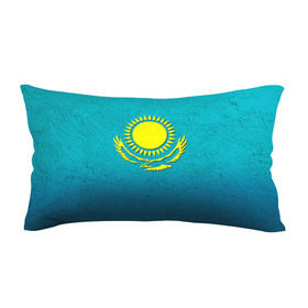 Подушка 3D антистресс с принтом Флаг Казахстана в Курске, наволочка — 100% полиэстер, наполнитель — вспененный полистирол | состоит из подушки и наволочки на молнии | казах | казахский | казахстан | национальный | нация | республика | рк | флаг | флаги