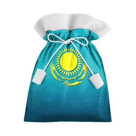 Подарочный 3D мешок с принтом Флаг Казахстана в Курске, 100% полиэстер | Размер: 29*39 см | казах | казахский | казахстан | национальный | нация | республика | рк | флаг | флаги