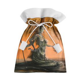 Подарочный 3D мешок с принтом Арт в Курске, 100% полиэстер | Размер: 29*39 см | Тематика изображения на принте: море | русалка