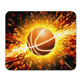 Коврик прямоугольный с принтом Баскетбольный мяч в Курске, натуральный каучук | размер 230 х 185 мм; запечатка лицевой стороны | взрыв | искры | огонь | пламя