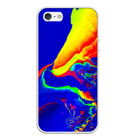 Чехол силиконовый для Телефон Apple iPhone 5/5S с принтом Краска в Курске, Силикон | Область печати: задняя сторона чехла, без боковых панелей | абстракция красок | брызги | краска | цветные