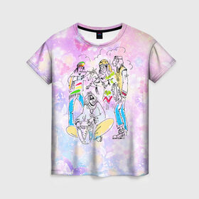 Женская футболка 3D с принтом Хиппи 7 в Курске, 100% полиэфир ( синтетическое хлопкоподобное полотно) | прямой крой, круглый вырез горловины, длина до линии бедер | Тематика изображения на принте: hippie | peace | пацифик | хиппи