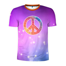 Мужская футболка 3D спортивная с принтом Хиппи 8 в Курске, 100% полиэстер с улучшенными характеристиками | приталенный силуэт, круглая горловина, широкие плечи, сужается к линии бедра | Тематика изображения на принте: hippie | peace | пацифик | хиппи