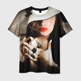 Мужская футболка 3D с принтом Женщина вамп в Курске, 100% полиэфир | прямой крой, круглый вырез горловины, длина до линии бедер | girl | hot | swag | вамп | девочки | девушки | сваг | свег