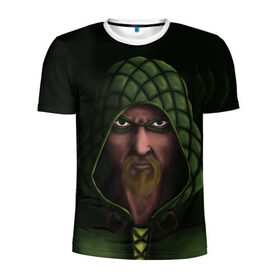 Мужская футболка 3D спортивная с принтом Зеленая Стрела в Курске, 100% полиэстер с улучшенными характеристиками | приталенный силуэт, круглая горловина, широкие плечи, сужается к линии бедра | arrow | green | зеленая | стрела
