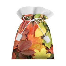 Подарочный 3D мешок с принтом Осенние листья в Курске, 100% полиэстер | Размер: 29*39 см | жёлтый | красный | листва | оранжевый | осень