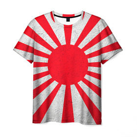 Мужская футболка 3D с принтом Япония в Курске, 100% полиэфир | прямой крой, круглый вырез горловины, длина до линии бедер | Тематика изображения на принте: country | japan | государство | страна | флаг | флаги | япония
